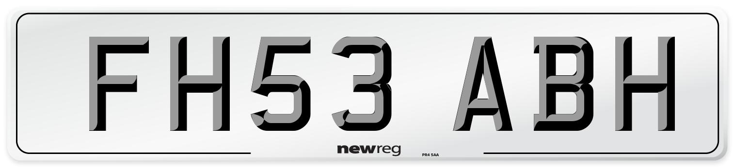FH53 ABH Number Plate from New Reg